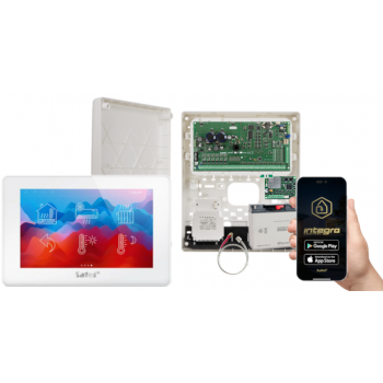 ZESTAW ALARMOWY SATEL INTEGRA 128 PLUS + INT-TSH2-W + OPU-3P + AWT800 + 17Ah + INT-GSM LTE